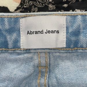 Abrand light wash hugh waisted jeans- style tag